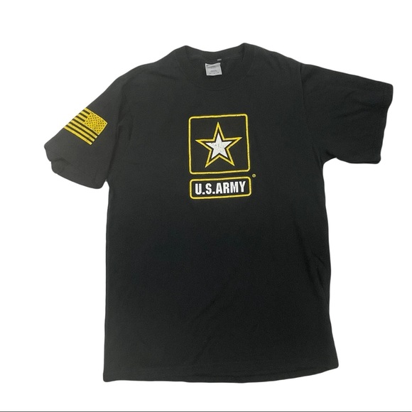 Vintage 2000s Army Strong Military USA BLACK T SHIRT - Picture 1 of 8